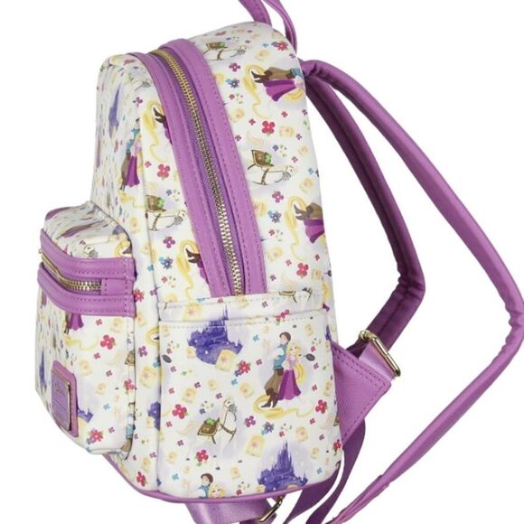 Loungefly Disney Tangled Rapunzel Flynn Ryder And Maximus All-Over Print. - Picture 5 of 6